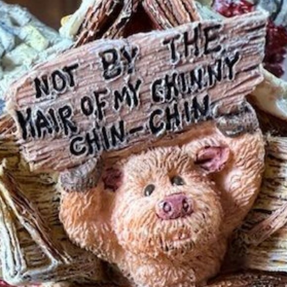 Vintage Boyds Bears Huff P. Wolf with Bacon, Porkchop & Hamlet Classic Bearytale - Picture 5 of 13